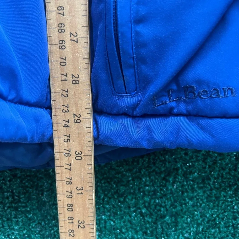 VTG L.L.Bean Men's Jacket Medium Blue Nylon Insulated Waterproof Ski Coat Y2K‎